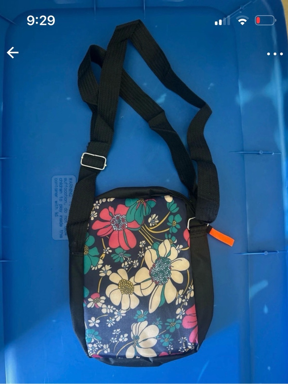 Floral Crossbody Bag - Navy Multi Floral Print